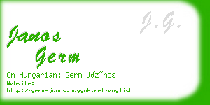 janos germ business card